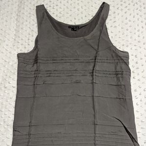 Theory Silk and Cotton Grey Tank Top Large